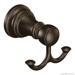 Moen Elegant Double Robe Hook - Oil Rubbed Bronze YB8403ORB