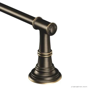 Elegant Mediterranean Bronze Bath Towel Bar | Moen Ellsworth