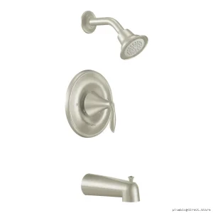 Moen T2133EPBN Brushed Nickel Tub & Shower Trim - Eva Eco-Friendly Water-Saving & Posi-Temp Control