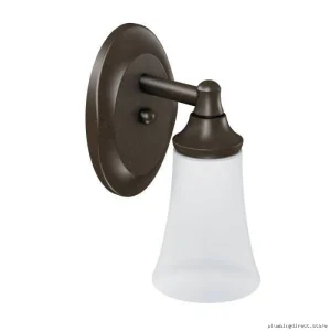 Moen Eva Single Globe Vanity Light in Oil Rubbed Bronze