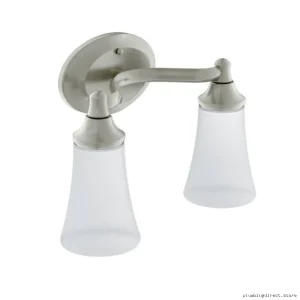 Moen Eva YB2862BN 2-Globe Brushed Nickel Modern Wall Sconce