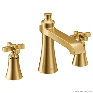 Moen Flara TS927BG Brushed Gold Roman Tub Faucet Trim - Elegant Bathroom Upgrade