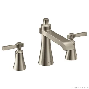 Brushed Nickel Roman Tub Faucet Trim by Moen Flara TS9