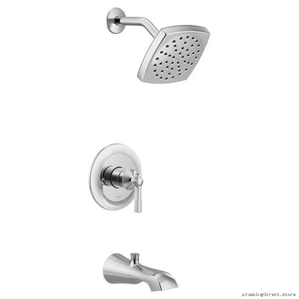 Chrome Modern Tub/Shower Trim Set - Moen Flara-M Core Series
