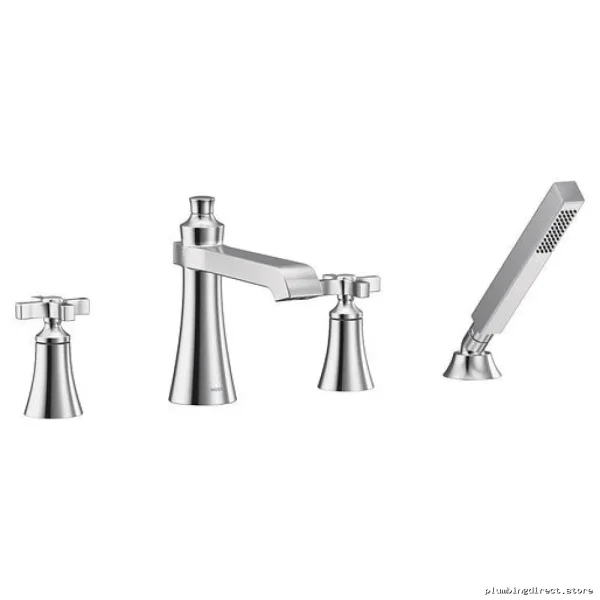 Flara Roman Tub Faucet Kit w/ Handshower Trim - Chrome TS929 Moen