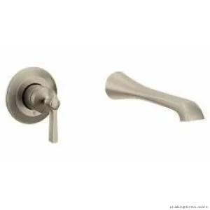 Moen Brushed Nickel Wall-Mount Tub Faucet Trim WTS921BN - Flara Series