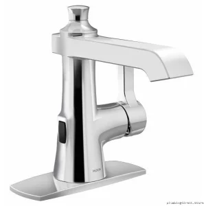 Flara Smart MotionWave Single Hole Bathroom Faucet - Chrome Envision Series Moen