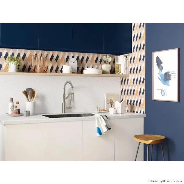 Moen Genta LX Kitchen Faucet: Pulldown Spring Spray, Spot-Resist Stainless 5926SRS