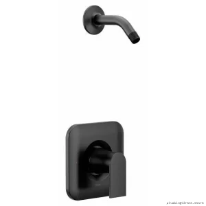 Moen Genta LX Matte Black Shower Trim Kit, Posi-Temp, No Shower Head T2472NHBL