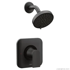 Moen Genta LX Matte Black Shower Trim with Posi-Temp Valve T2472EPBL