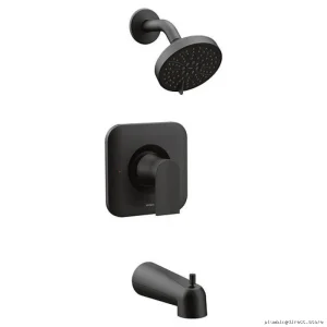 Moen Genta LX Matte Black Tub & Shower Trim with Posi-Temp Control T2473EPBL