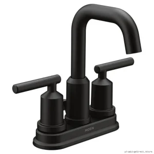 Moen Gibson Matte Black Centerset Bathroom Sink Faucet 6150BL