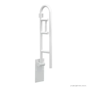 Moen Glacier Flip-Up Grab Bar - Adjustable Bathroom Safety Bar R8962FDW