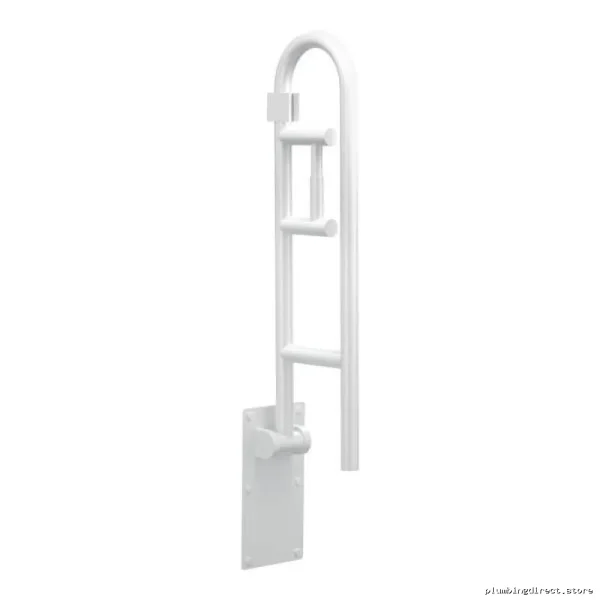 Moen Glacier Flip-Up Grab Bar - Adjustable Bathroom Safety Bar R8962FDW