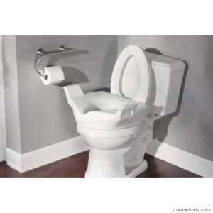 Moen Glacier DN8070 Elevated Toilet Seat with Locking Mechanism & Support Handle