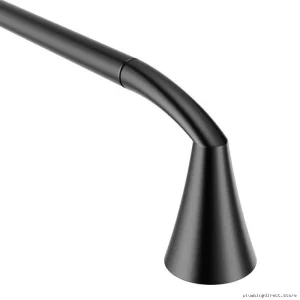 Moen Glyde Sleek Matte Black Towel Rack for Bathrooms - Model YB