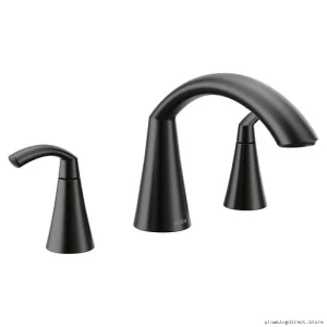 Moen Glyde T373BL Luxury Roman Tub Faucet - Matte Black