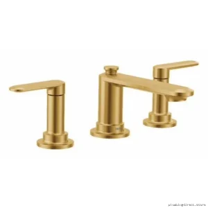 Moen Greenfield Widespread Mount Bathroom Faucet in Brushed Gold