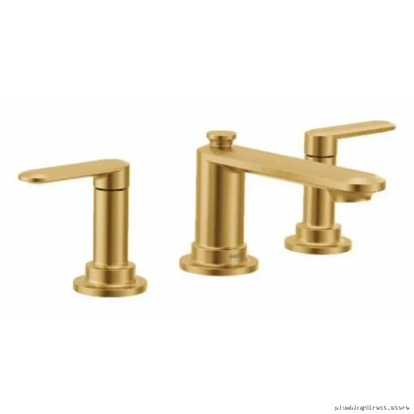 Moen Greenfield Widespread Mount Bathroom Faucet in Brushed Gold