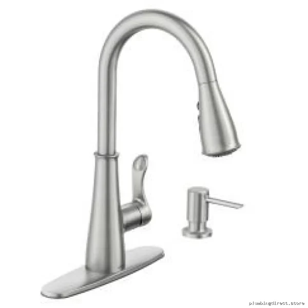 Moen Hadley Pull-Down Kitchen Faucet with Soap Dispenser & Spot Resistant Stainless