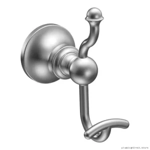Moen Heavy Duty Double Towel & Robe Hooks Chrome Finish