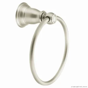 Brushed Nickel Towel Ring Set - Moen Kingsley Collection Bathroom