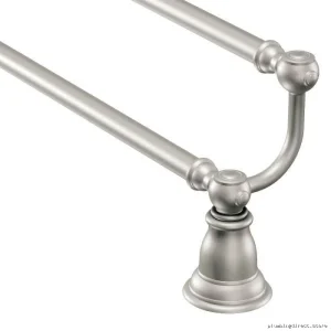 Moen Kingsley Double Bathroom Towel Bar 24in Brushed Nickel