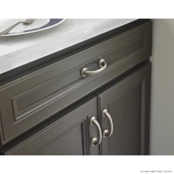 Modern Brushed Nickel Kitchen Drawer Pull - Moen Kingsley Collection
