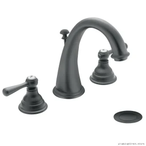 Moen Kingsley Widespread Bathroom Sink Faucet in Wrought Iron Finish