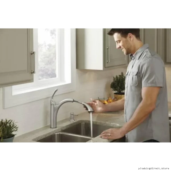 Moen Kinzel Kitchen Faucet w/Pullout Spry&SoapDisp – Spot-Resist Stainlss - Image 4