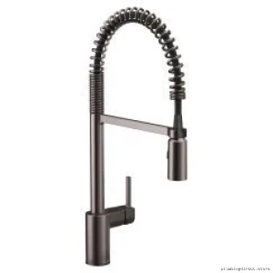 Moen Align Kitchen Faucet: Black Stainless Steel Pull-Down Spray Faucet - Model 5923BLS