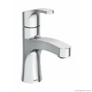 Moen 66480 Chrome Klio Single-Handle Bathroom Sink Faucet - Modern Design
