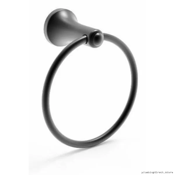 Moen Laia Towel Ring Matte Black Bathroom Stainless Steel BH5386BL