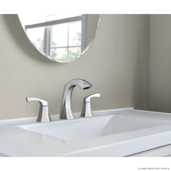 Moen Lindor 84504SRN Brushed Nickel Bathroom Faucet - Widespread, Spot Resist