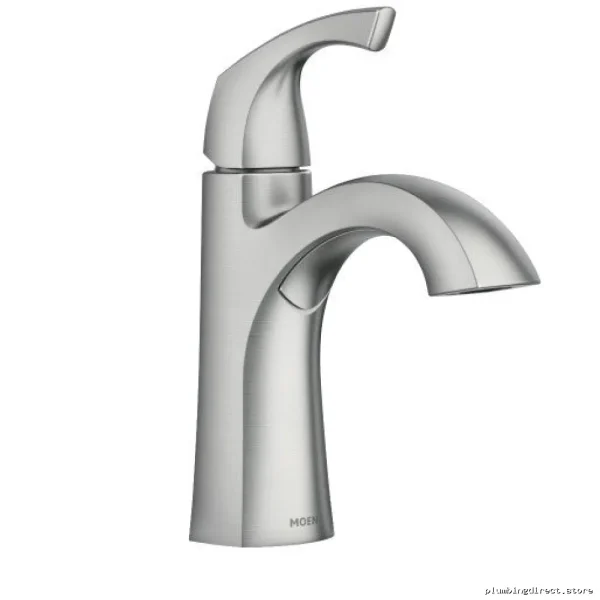 Moen 84505SRN Lindor Single-Hole Bathroom Faucet - Spot-Resistant Brushed Nickel Finish - Image 2