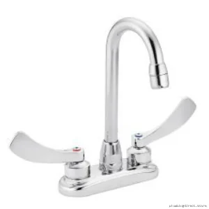 Premium Moen M-Dura Chrome Centerset Bathroom Faucet