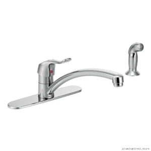 Moen M-Dura Chrome Kitchen Faucet with Pull-Out Spray for Easy Cleaning