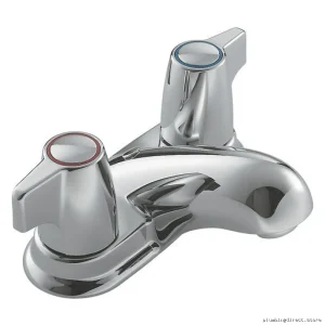 Chrome Centerset Bathroom Faucet - Moen Manor Collection 84013 High-Style