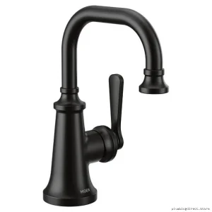 Moen Matte Black Single Handle Bathroom Sink Faucet S44101BL