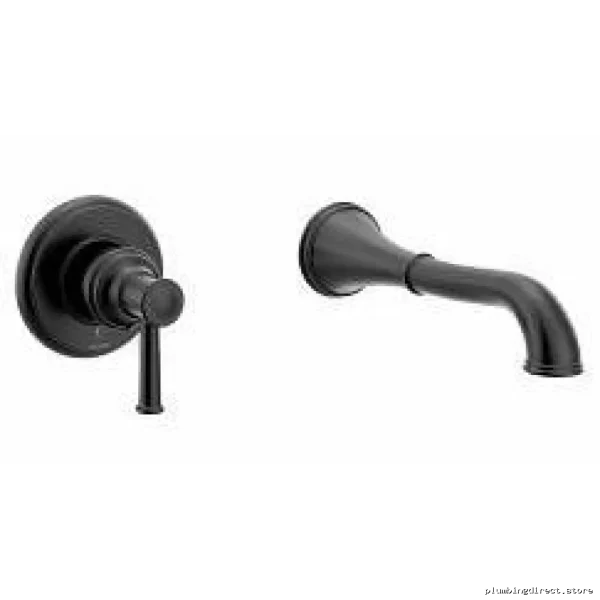 Moen Matte Black 1-Handle Wall Mount Tub Filler Trim