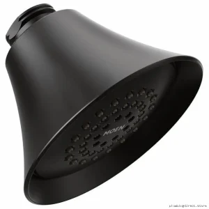 Moen Matte Black 1-Spray Shower Head with Transitional Design 6370EPBL