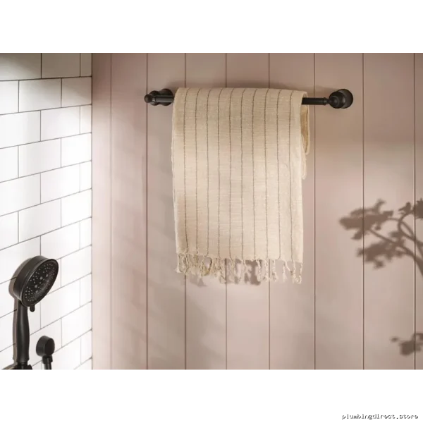 Moen Matte Black 18-Inch Bathroom Towel Bar YB2118BL - Modern Hardware