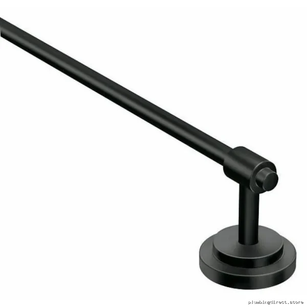 Moen Matte Black 18-Inch Towel Bar DN0718BL - Bathroom Hardware