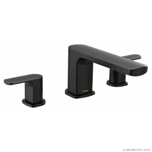 Moen Matte Black Roman Tub Faucet Trim - 3 Hole Bathroom Fixture T935BL