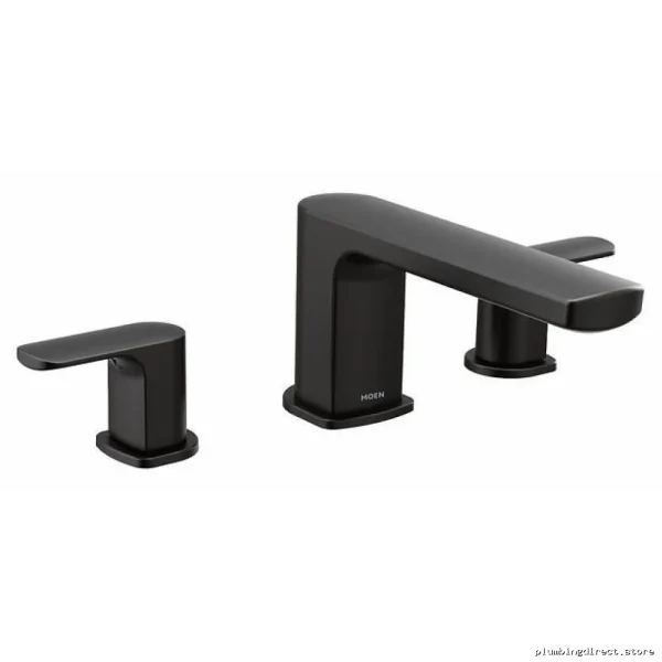 Moen Matte Black Roman Tub Faucet Trim - 3 Hole Bathroom Fixture T935BL