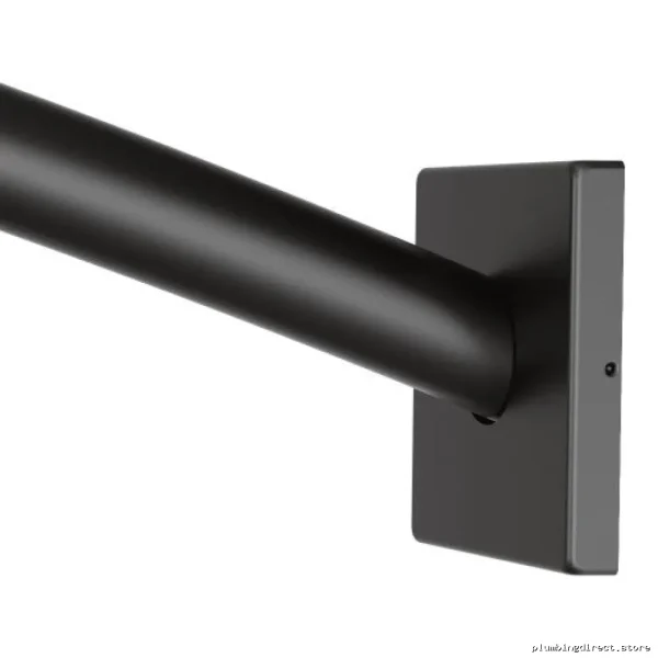 Moen Matte Black 5' Curved Shower Rod - Stylish & Durable CSR2167BL