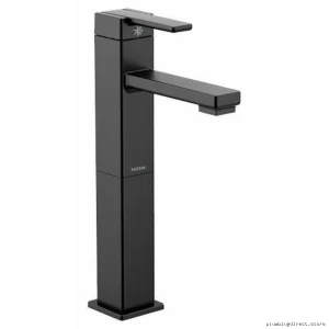 Moen Matte Black 90° High Arc Bathroom Sink Faucet S6712BL