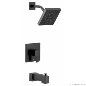 Moen Matte Black 90° Tub Shower Trim with Eco-Performance M-Core Valve