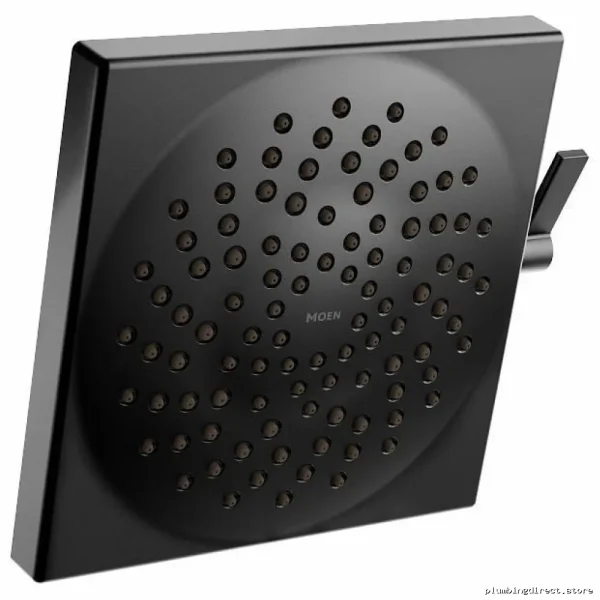 Moen Matte Black Rainshower 8.5-Inch 2-Function Adjustable Waterfall Shower Head
