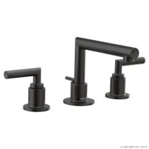 Matte Black Arris Widespread Bathroom Faucet Trim TS43002BL by Moen